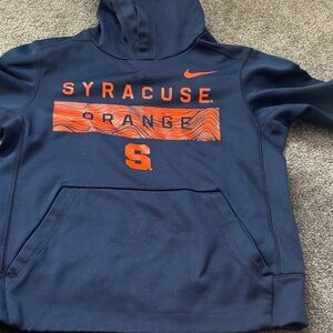 Nike Navy and Orange Syracuse Hoodie